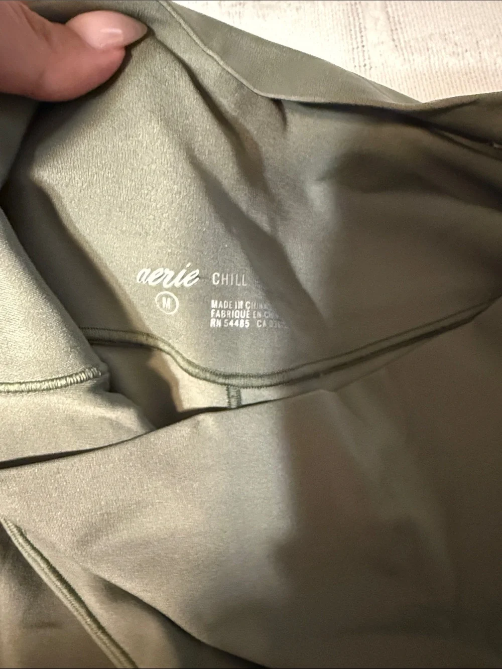 aerie Chill Pullover Hoodie in Olive - Picture 1 of 7